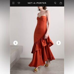 Johanna Ortiz Acércate Más red ruffle dress 6